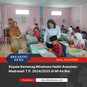 Kepala Kemenag Minahasa Hadiri Asesmen Madrasah T.P. 2024/2025 di MI An Nur