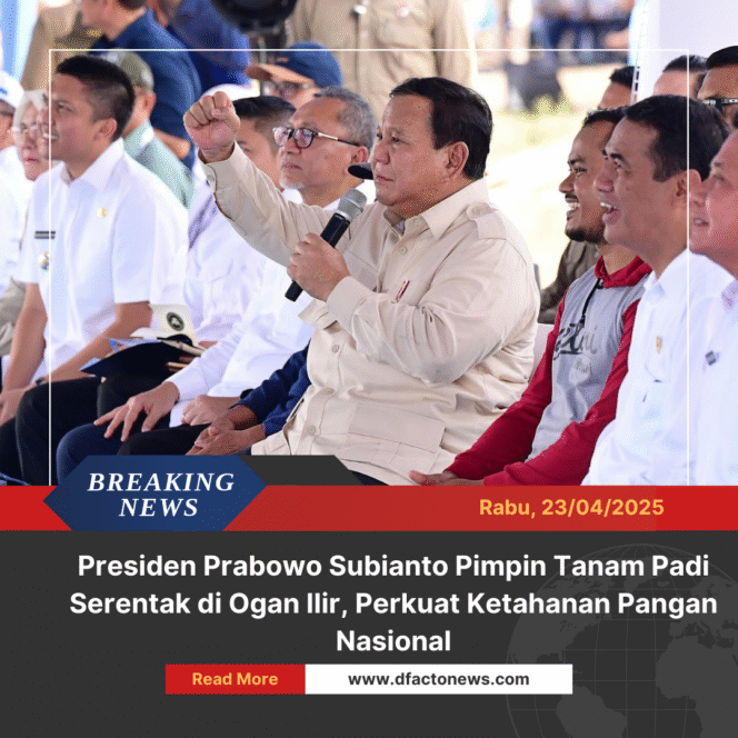 
					Presiden Prabowo Subianto Pimpin Tanam Padi Serentak di Ogan Ilir, Perkuat Ketahanan Pangan Nasional