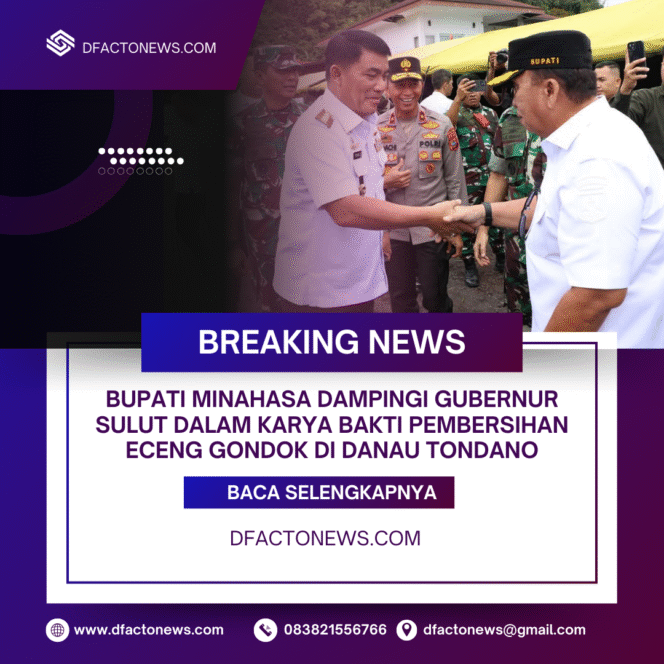 
					Bupati Minahasa Dampingi Gubernur Sulut dalam Karya Bakti Pembersihan Eceng Gondok di Danau Tondano