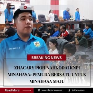 Zhacary Pioh Nahkodai KNPI Minahasa: Pemuda Bersatu untuk Minahasa Maju