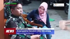 Anjangsana Dandim 1320 Minahasa, Kerumah Warga di Lokasi TMMD Ke 121.