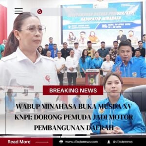 Wabup Minahasa Buka Musda XV KNPI: Dorong Pemuda Jadi Motor Pembangunan Daerah