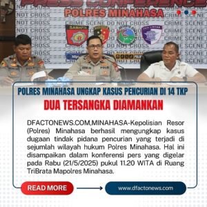 Polres Minahasa Ungkap Kasus Pencurian Di 14 Tkp, Dua Tersangka Diamankan