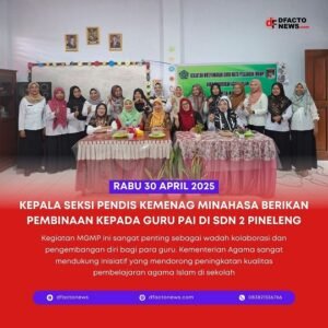 Kepala Seksi Pendis Kemenag Minahasa Berikan Pembinaan kepada Guru PAI di SDN 2 Pineleng