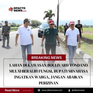 Lahan di Kawasan Boulivard Tondano Mulai Beralih Fungsi, Bupati Minahasa Ingatkan Warga, Jangan Abaikan Perizinan