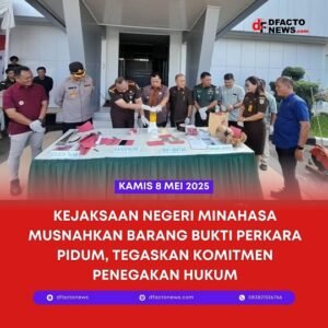 Kejaksaan Negeri Minahasa Musnahkan Barang Bukti Perkara Pidum, Tegaskan Komitmen Penegakan Hukum