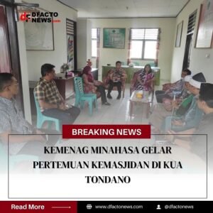 Kemenag Minahasa Gelar Pertemuan Kemasjidan di KUA Tondano