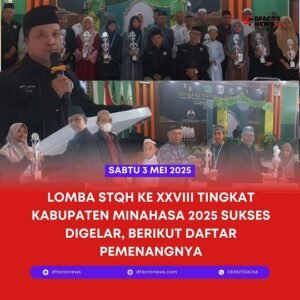 Lomba STQH ke XXVIII Tingkat Kabupaten Minahasa 2025 Sukses Digelar, Berikut Daftar Pemenangnya