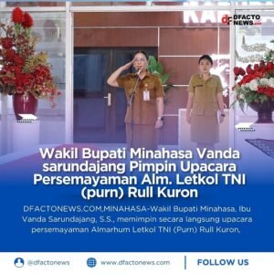 Wakil Bupati Minahasa Vanda sarundajang Pimpin Upacara Persemayaman Alm. Letkol TNI (purn) Rull Kuron