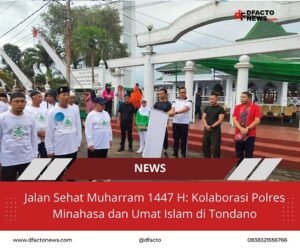 Jalan Sehat Muharram 1447 H: Kolaborasi Polres Minahasa dan Umat Islam di Tondano