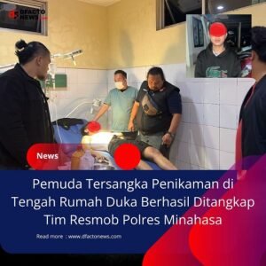 Pemuda Tersangka Penikaman di Tengah Rumah Duka Berhasil Ditangkap Tim Resmob Polres Minahasa