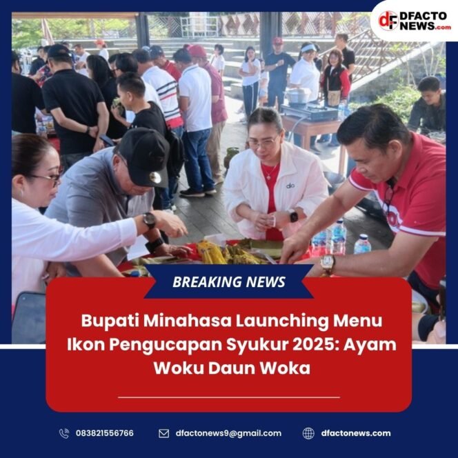 
					Bupati Minahasa Launching Menu Ikon Pengucapan Syukur 2025: Ayam Woku Daun Woka
