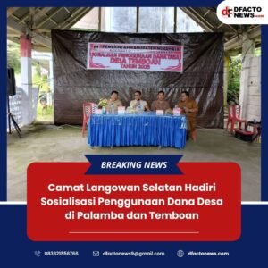 Camat Langowan Selatan Hadiri Sosialisasi Penggunaan Dana Desa di Palamba dan Temboan