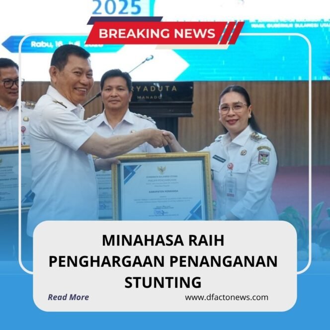 
					MINAHASA RAIH PENGHARGAAN PENANGANAN STUNTING, WABUP VASUNG HADIRI REMBUK PROVINSI DI MANADO