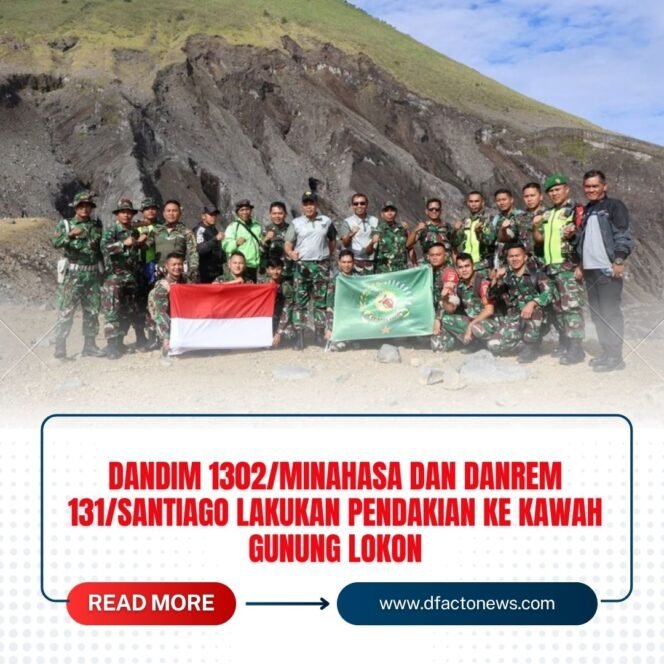 
					Dandim 1302/Minahasa dan Danrem 131/Santiago Lakukan Pendakian ke Kawah Gunung Lokon