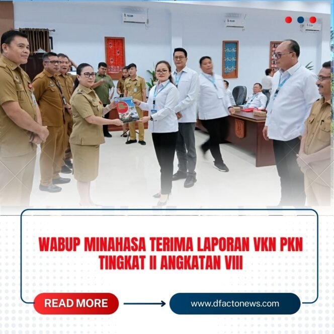 
					Wabup Minahasa Terima Laporan VKN PKN Tingkat II Angkatan VIII