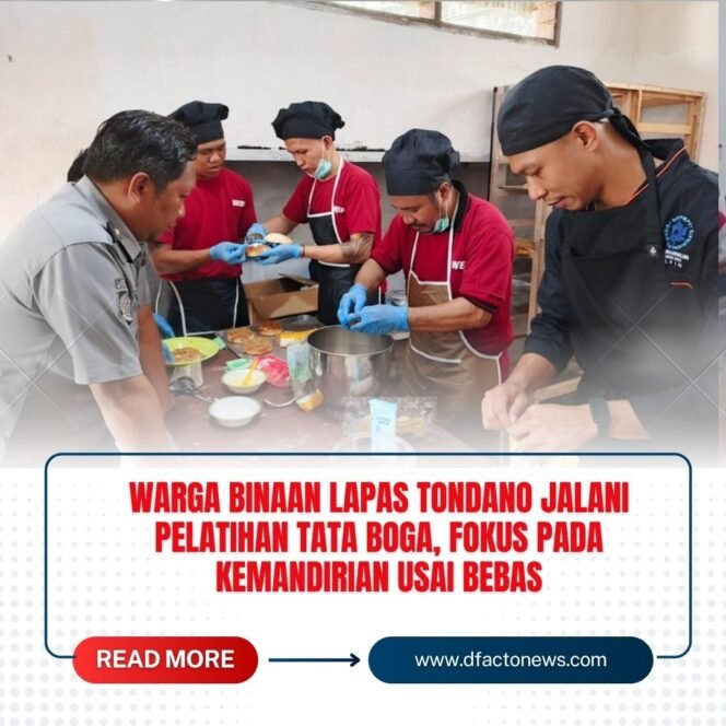 
					Warga Binaan Lapas Tondano Jalani Pelatihan Tata Boga, Fokus pada Kemandirian Usai Bebas