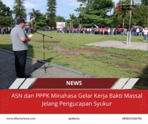 ASN dan PPPK Minahasa Gelar Kerja Bakti Massal Jelang Pengucapan Syukur