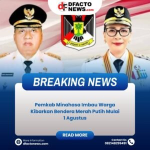 Pemkab Minahasa Imbau Warga Kibarkan Bendera Merah Putih Mulai 1 Agustus