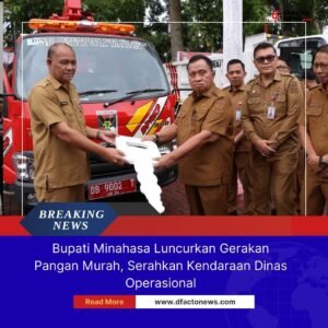 Bupati Minahasa Luncurkan Gerakan Pangan Murah, Serahkan Kendaraan Dinas Operasional