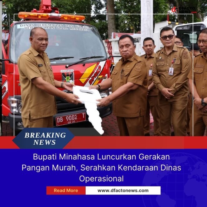 
					Bupati Minahasa Luncurkan Gerakan Pangan Murah, Serahkan Kendaraan Dinas Operasional