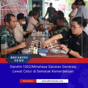 Dandim 1302/Minahasa Satukan Generasi Lewat Catur di Semarak Kemerdekaan