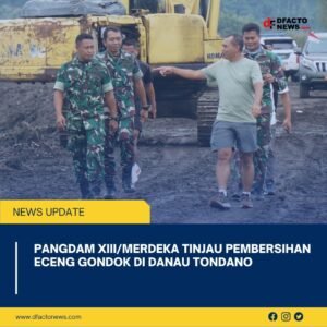 Pangdam XIII/Merdeka Tinjau Pembersihan Eceng Gondok di Danau Tondano