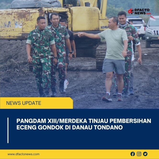 
					Pangdam XIII/Merdeka Tinjau Pembersihan Eceng Gondok di Danau Tondano