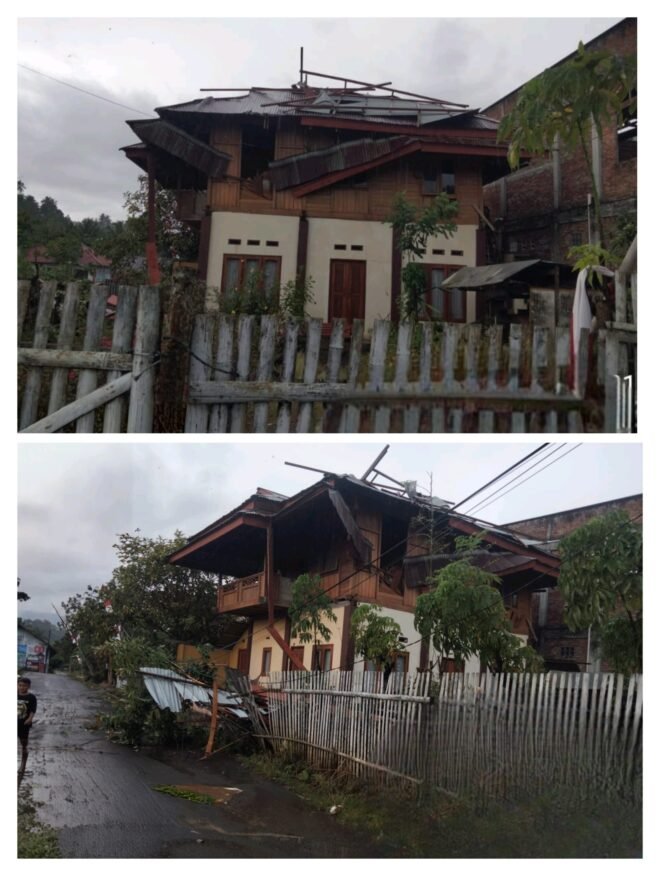 
					Angin Puting Beliung Hantam 18 Rumah Warga Tombatu Minahasa tenggara