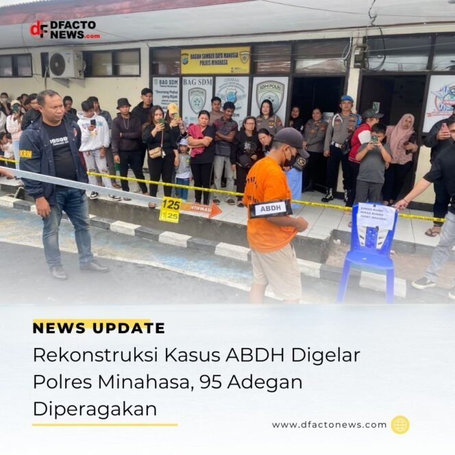 
					Rekonstruksi Kasus ABDH Digelar Polres Minahasa, 95 Adegan Diperagakan