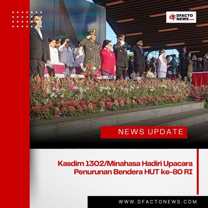 
					Kasdim 1302/Minahasa Hadiri Upacara Penurunan Bendera HUT ke-80 RI