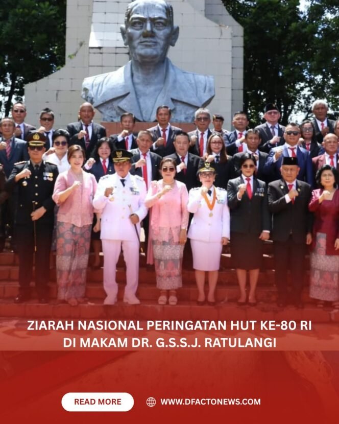 
					Ziarah Nasional Peringatan HUT ke-80 RI di Makam Dr. G.S.S.J. Ratulangi