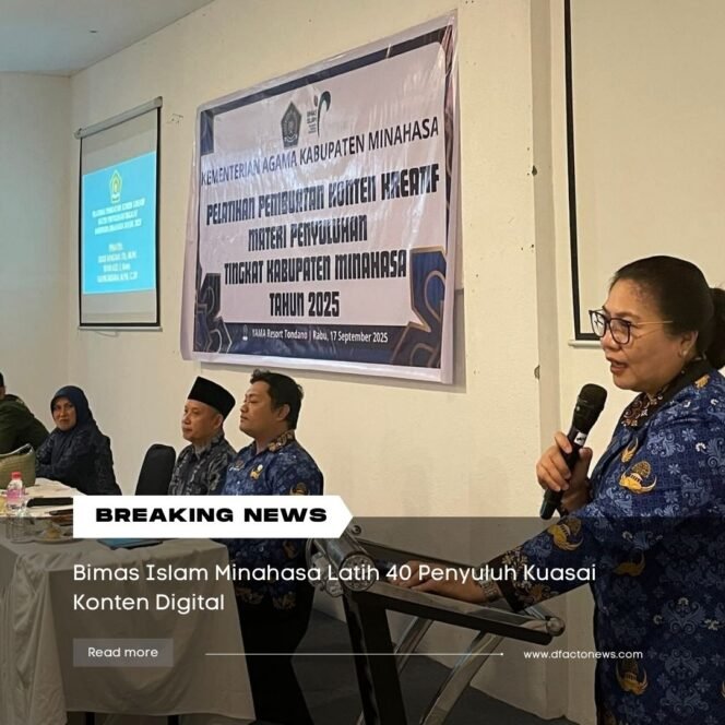 
					Bimas Islam Kemenag Minahasa Latih 40 Penyuluh Kuasai Konten Digital