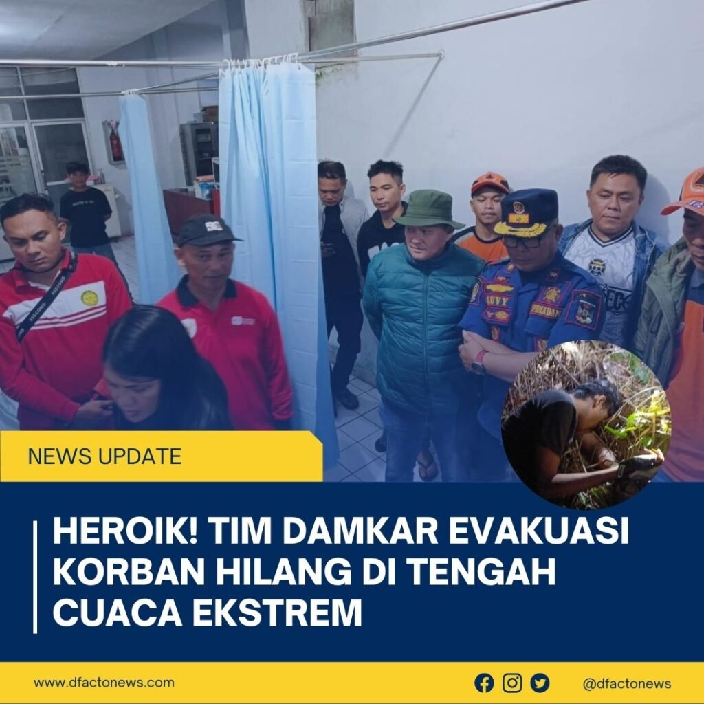 Heroik! Tim Damkar Evakuasi Korban Hilang di Tengah Cuaca Ekstrem
