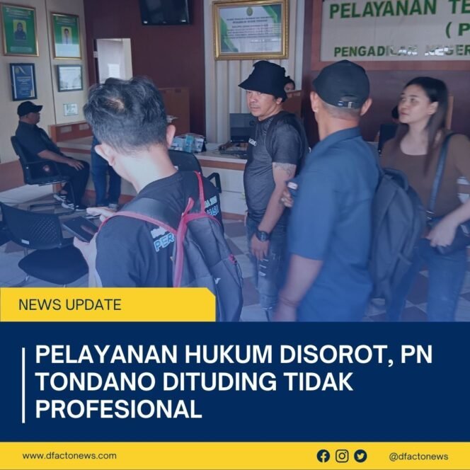 
					Pelayanan Hukum Disorot, PN Tondano Dituding Tidak Profesional