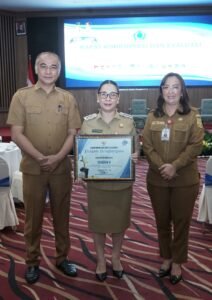 Minahasa Raih Penghargaan Terbaik V Penurunan Stunting, Wabup Vanda Sarundajang Hadiri Rakorev TKPKD Sulut