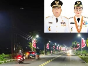 Boulevard Tondano Makin Mempesona, PJU dan Lampu Hias Percantik Wajah Kota