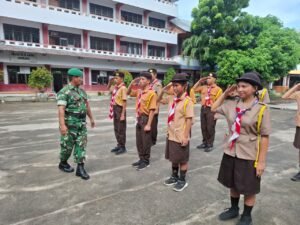 Babinsa Koramil 1302-14/Amurang Jadi Pemateri Utama dalam Pelatihan Pramuka Aquino
