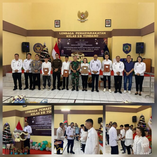 
					268 Narapidana Terima Remisi Khusus Natal 2025 di Lapas Tondano
