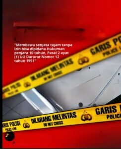 Polres Mitra Amankan 2 Orang Pembawa Senjata Tajam di Pos Penyekatan Watuliney Pasca-Konflik