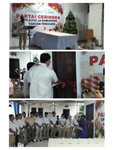 Memperkuat Konsolidasi, DPC Gerindra Mitra Resmikan Sekretariat Baru