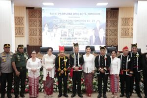 Wabup Minahasa Hadiri Paripurna HUT ke-23 Kota Tomohon