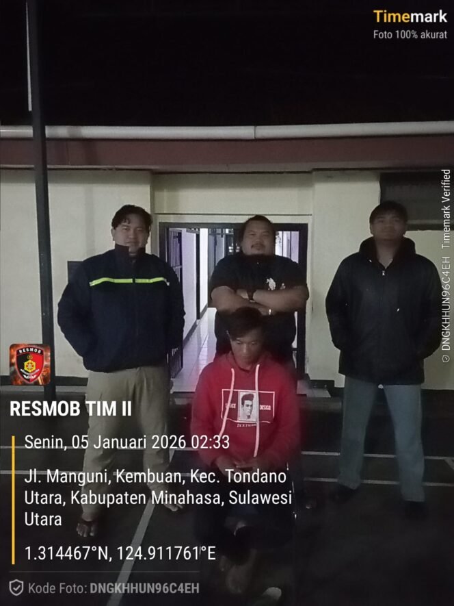 
					Resmob Polres Minahasa Amankan Pemuda Terduga Pelaku Penganiayaan di Kawangkoan