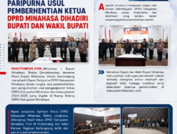 Bupati dan Wakil Bupati Minahasa Hadiri Rapat Paripurna DPRD Bahas Usul Pemberhentian Ketua DPRD
