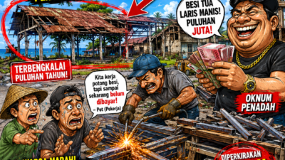 ASET DESA PULUHAN TAHUN TERBENGKALAI, RANGKA BAJA GUDANG BORGO DIDUGA DIJUAL OKNUM TAK BERTANGGUNG JAWAB