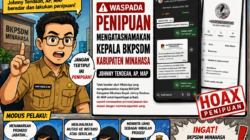 WASPADA PENIPUAN CATUT NAMA KEPALA BKPSDM MINAHASA