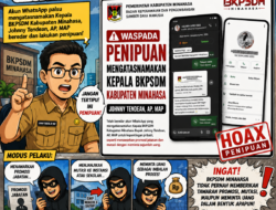 WASPADA PENIPUAN CATUT NAMA KEPALA BKPSDM MINAHASA