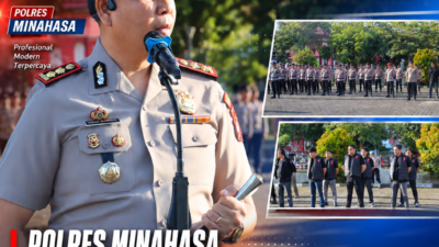 Polres Minahasa Gelar Apel Kesiapan Pengamanan Pilhut 2026, Pastikan Seluruh Tahapan Pemilihan Hukum Tua Berjalan Aman dan Kondusif