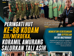 Peringati HUT ke-68 Kodam XIII/Merdeka, Koramil Amurang Salurkan Tali Asih