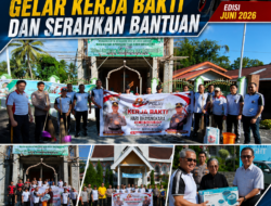 Jelang HUT Bhayangkara, Polres Minahasa Gelar Kerja Bakti dan Serahkan Bantuan